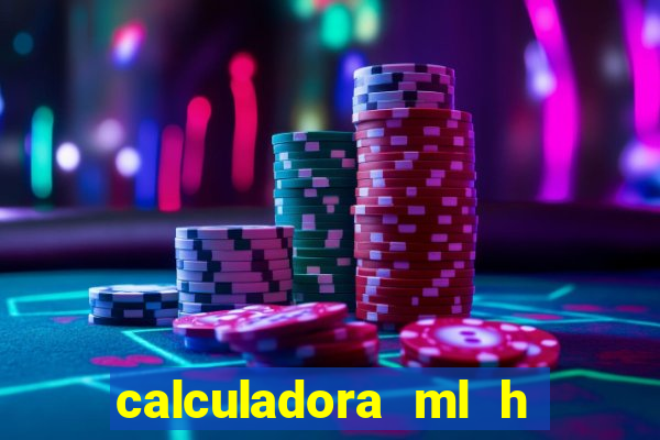 calculadora ml h para mcg kg min